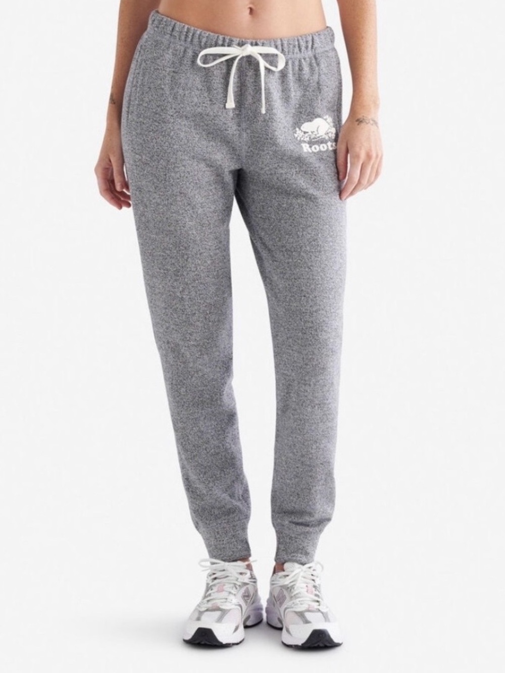 Roots Salt & Pepper Slim Cuffed Joggers Sweatpants Women’s Small